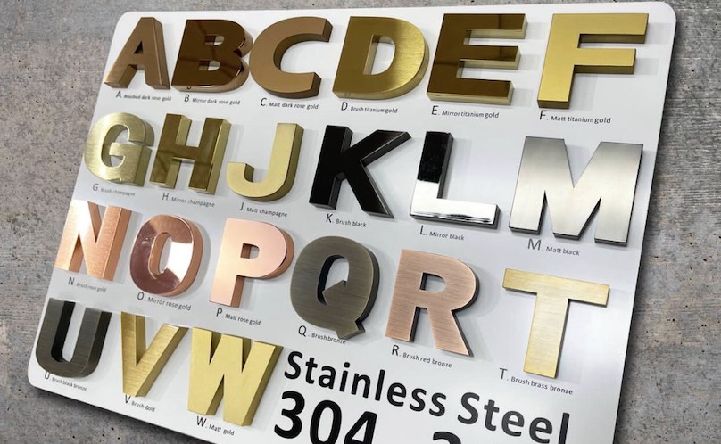 Einzelbuchstaben Metall